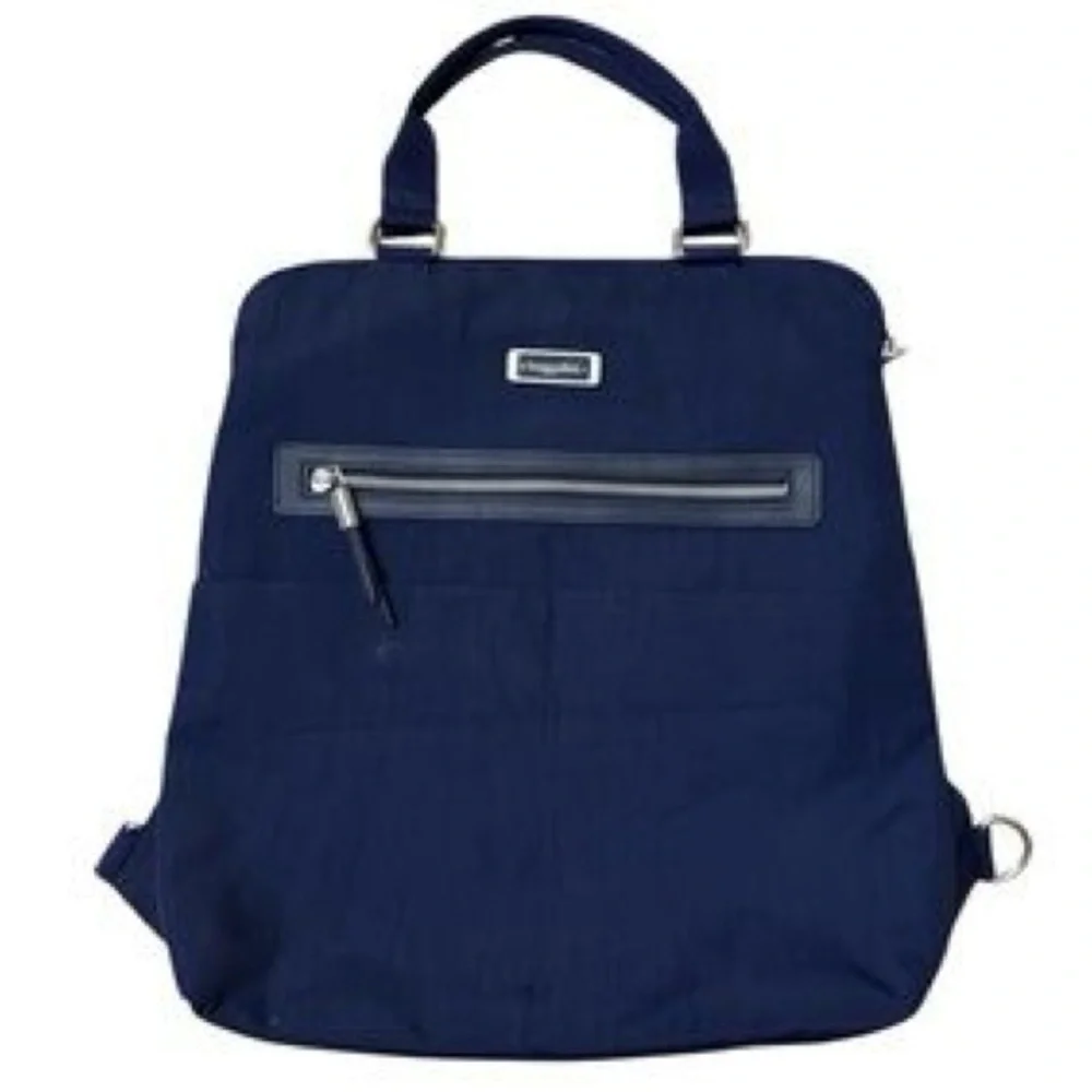 Baggallini Jessica Convertible Tote Backpack Navy Blue Anti Theft RFID Bag